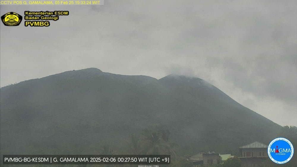 Gunung Gamalama Peningkatan Kegempaan