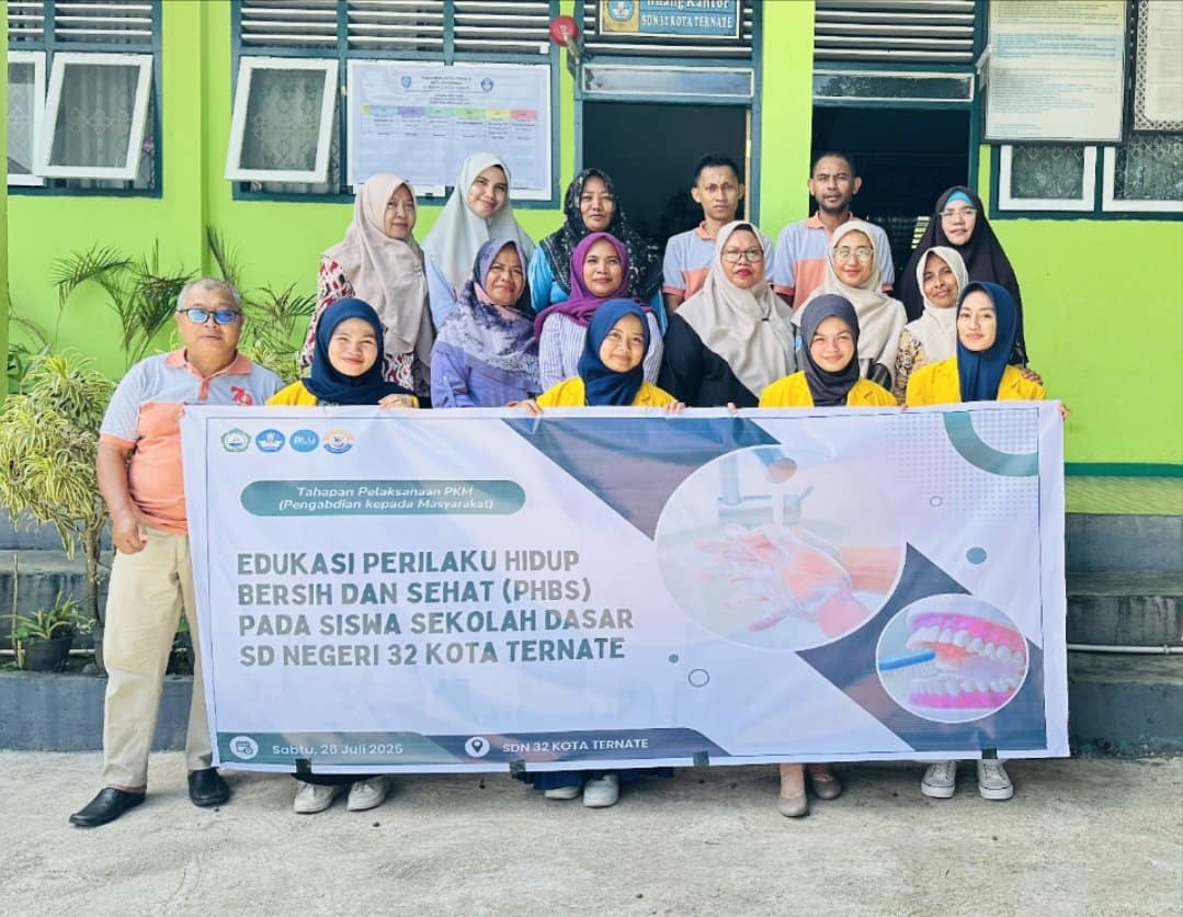 Dosen dan Mahasiswa FKIK Unkhair Gelar Edukasi PHBS di SDN 32 Kota Ternate