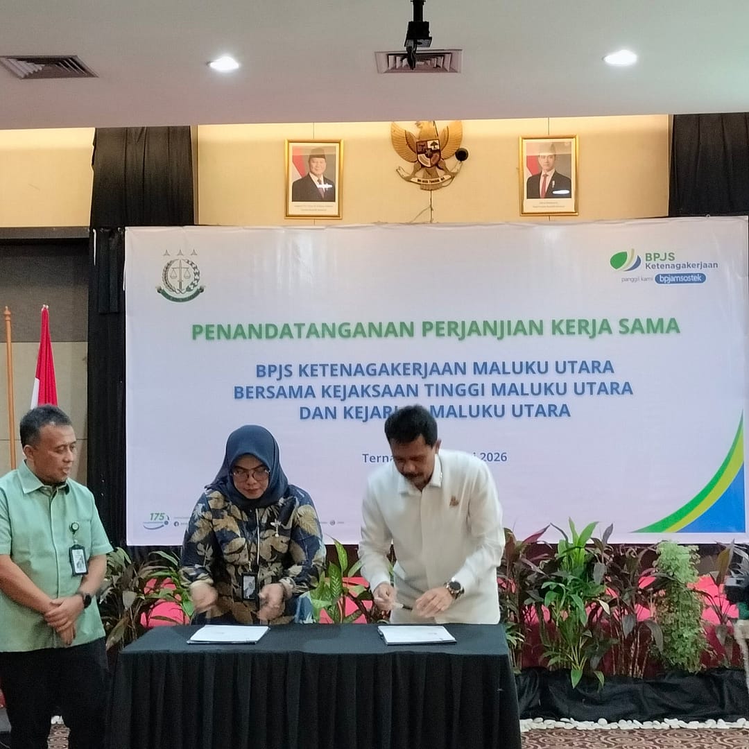 Kejati Maluku Utara dan BPJS Ketenagakerjaan Jalin Kerja Sama Lindungi Pekerja