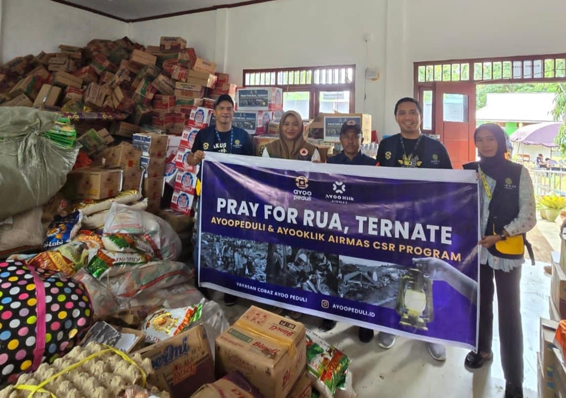 Peduli Korban Banjir di Ternate, PT Ayooklik Airmas Perkasa Salurkan Bantuan untuk Pengungsi