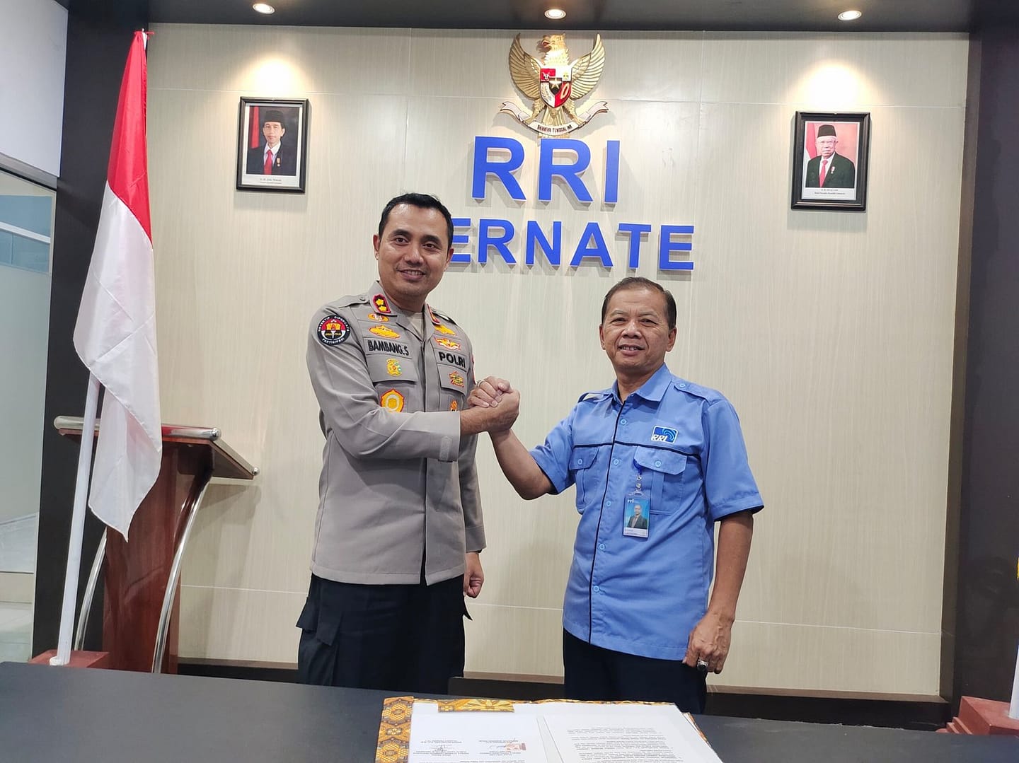 Polda dan RRI Ternate Teken Kerjasama Bidang Siaran