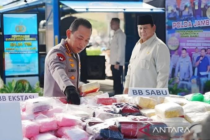 Presiden Pimpin Pemusnahan 214,85 Ton Narkotika Ungkapan Polri